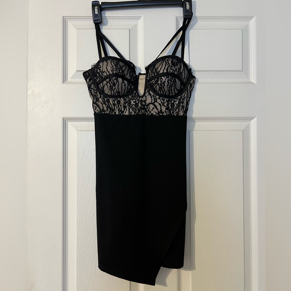 Bebe Black Nude Dress